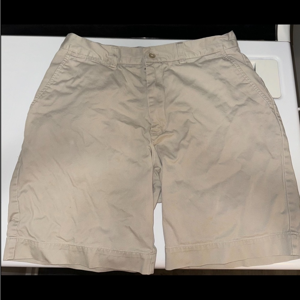 Vintage Men's Polo Ralph Lauren "prospect" Khaki Shorts, Pleated Size 32